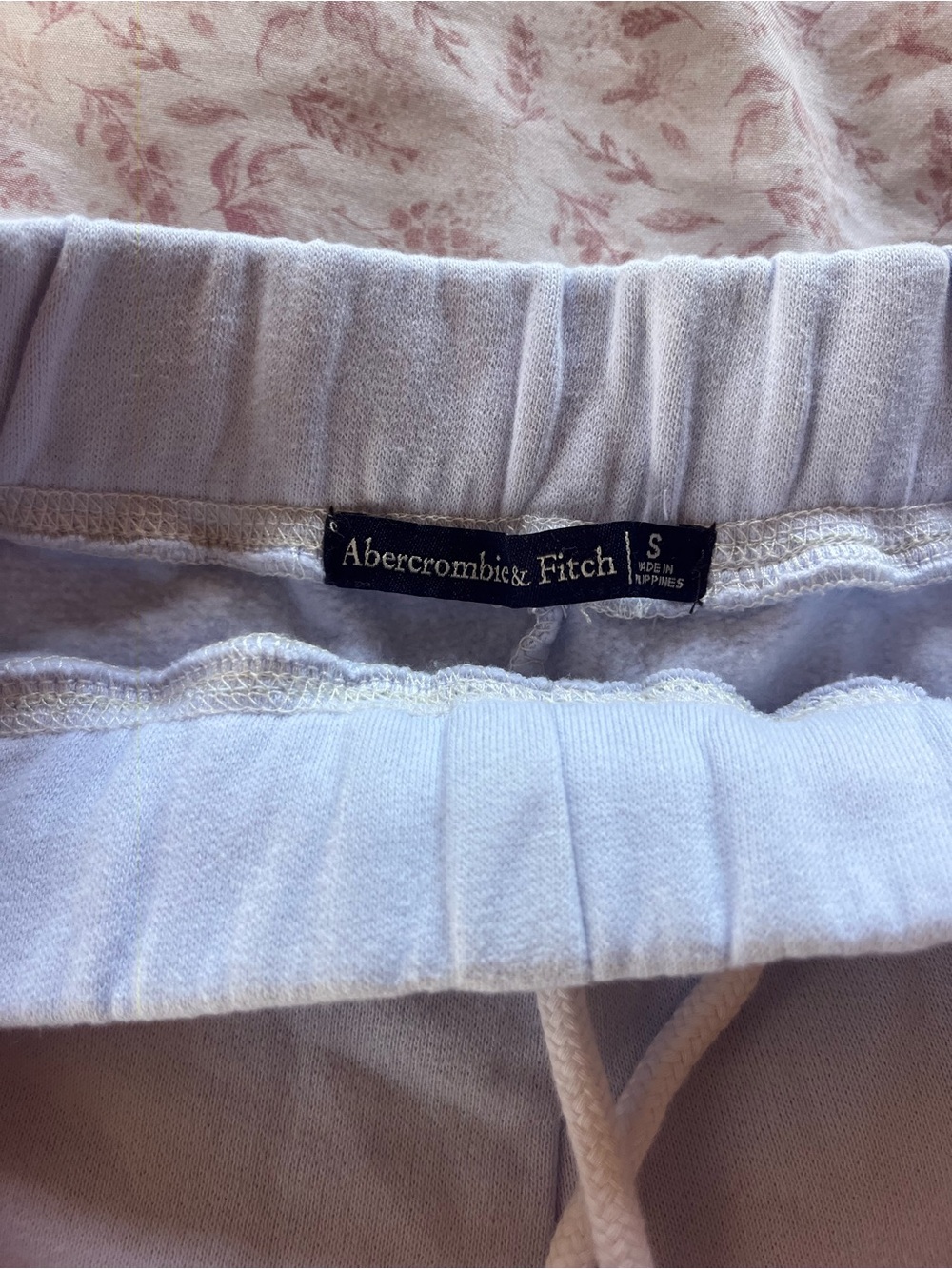 Abercrombie & Fitch Light Blue Drawstring Athletic Shorts - Picture 3 of 4